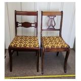 2 Antique Chairs Upholstery Redone