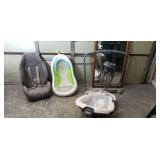 Baby bath, swing mirror car seat