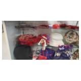 Mink hand warmer, Purple and red day w plastic