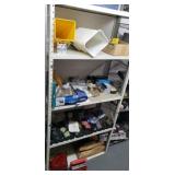 3x6ft x 18 in metal shelf w contents,