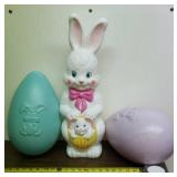 Empire blow mold 22 in tall w Easter eggs, purple