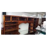 Solid wood 2 piece shelving unit used for display