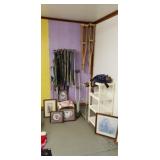 Corner full shelves, belts, ties, wooden and