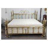 Beautiful King Size Brass And Green Onyx Bed