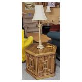Mcm Octagon Table & Lamp