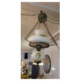 Hand painted electric ceiling lamp