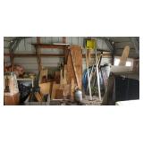 Contents along Wall bed frames, lawnsweep, wood,