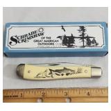 503SC 7"  Schrade Scrimshaw Trout Pocket Knife New