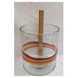 Decorative glass canister jar