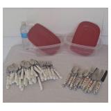 2- Rubbermaid take alongs,  and cutlery sets