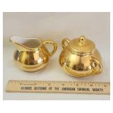 Warranted 22K Gold USA Cream and Sugar