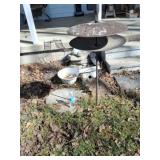 Plant stand, yard decor, concrete  stones and