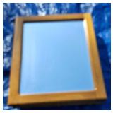 Hang on the wall, with mirror,  solid wood