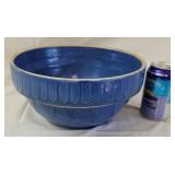 Antique cobalt blue stoneware bowl