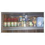 Pantry items including 10lb bag unopened flour,