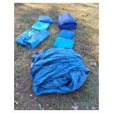 Assorted sizes of tarps