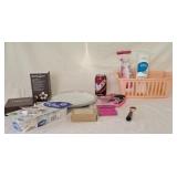 Bath soaps, tins unit, makeup rounds and more