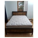 Queen Platform Bed w Pillow Top Mattress. Clean.