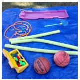 Basketball Wilson and Rawlings, pool toys,