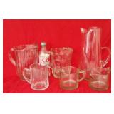 Vintage glass pitchers