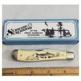 503SC 7" Schrade Scrimshaw Trout Pocket Knife New