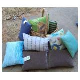 Pillows and Basket