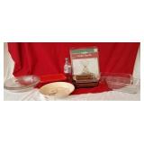 Glassware baking dishes, including Pyrex,
