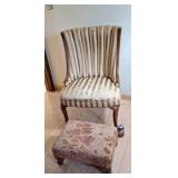 Chair and footstool