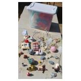 Christmas ornaments in tote