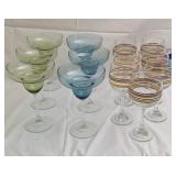 Margarita and wine glasses