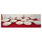 Glassware, China plates bowls, soup and serving