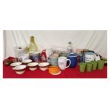 Glass tea and coffee cups and more