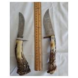 Hand Forged by K. Richardson. Deer Antler Buts