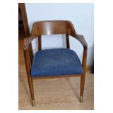 Heavy framed wood chair
