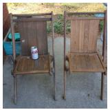 2 Wooden Foldable Chairs