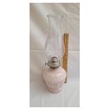Vintage Oil Lamp Pastel Pink
