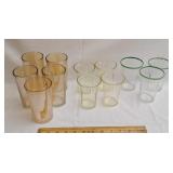 Vintage glass tumblers and juice glasses