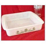 Vintage Glassbake 8" x8" Baking Dish USA Green