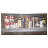 Pantry food, canned goods, soup,fruits, molasses