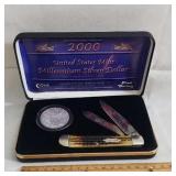 2000 US Mint Millennium Walking Silver Dollar and