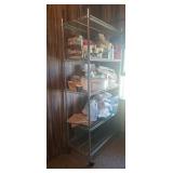 75x36x18 wire shelves, adjustable,  with contents