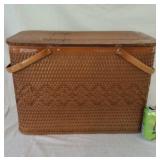 Picnic Basket Made in Redmon Peru. IND w Shelf