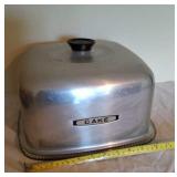 Vintage Kromex Mid Century Square Glass Cake
