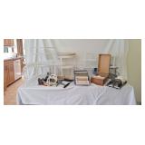 Cabinet wire organizers, kitchen utensils, and