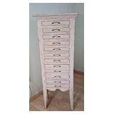 57 x 19 x 13.5, jewelry box with 12 drawers