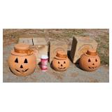 Handmade Georgia Red Clay Pumpkin Face