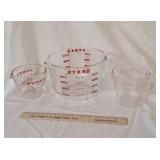 Pyrex glass measuring  cups