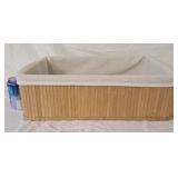 Bamboo storage basket with liner