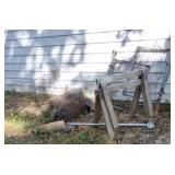 Outdoor fencing,  saw horses and more
