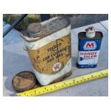 Vintage cansof Marthon, Texaco, products and more